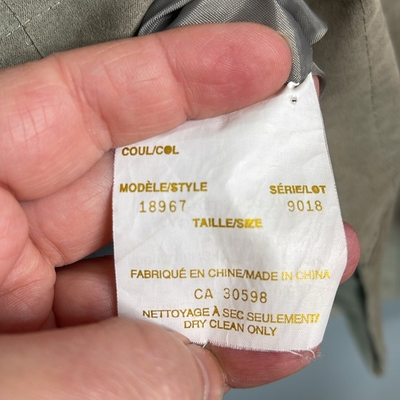 VINTAGE Y2K Marcona Chamois Jacket Olive Green Perforated Seams Size L - Picture 10 of 13